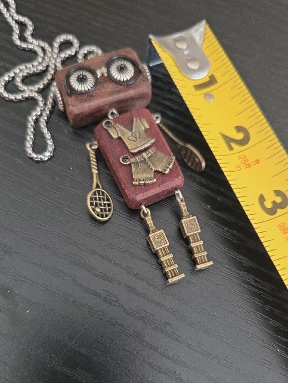 NWOT Steampunk Robot Necklace - Picture 7 of 7